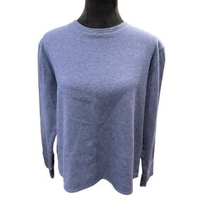 Orton Brothers Co Womens Long Sleeve Henley Size M Blue Gorpcore Hiking Outdoor